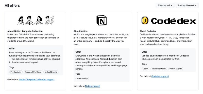 GitHub 学生开发者包 加入 Notion！Education☘️ 关注频道 @TestFlightCN📮 热点投稿 @ZaiHuabot
