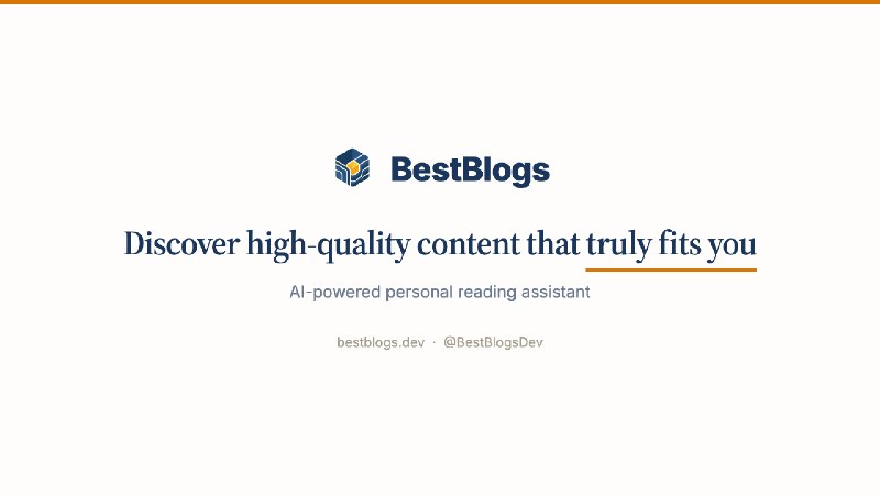 BestBlogs · Discover High-Quality Content That Truly Fits You