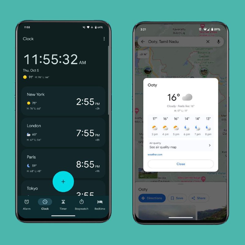 谷歌开始在其旗下多款应用里整合天气预报，并对现有的 Google 应用里内置天气界面进行更新