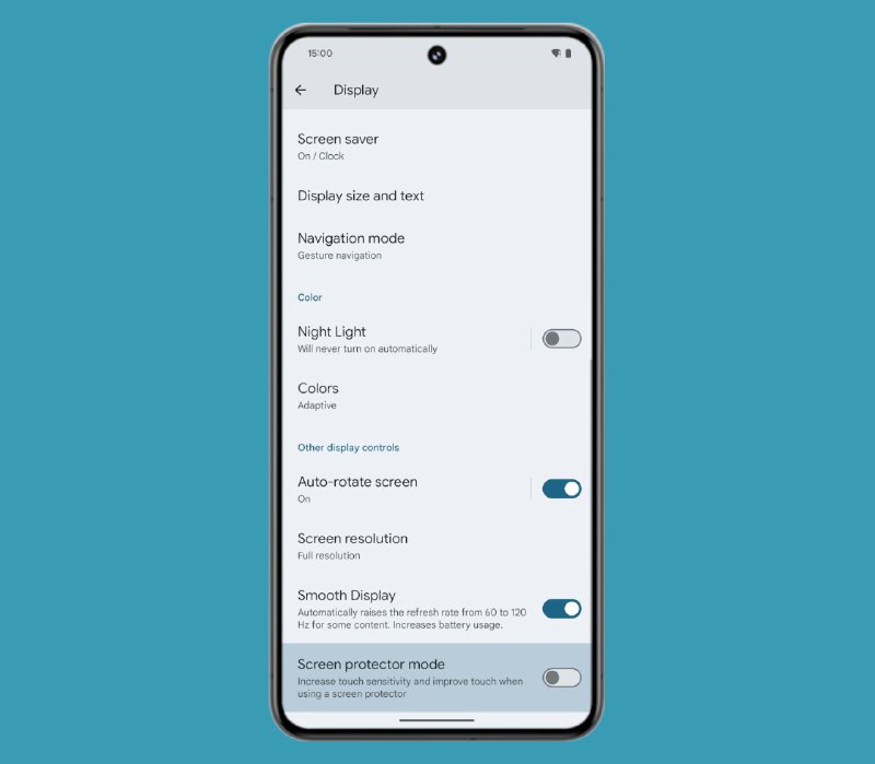 Pixel 8 可以检测到其是否贴有屏幕保护膜谷歌 Pixel 8 系列上的新‘屏幕保护膜检测器’功能会在用户贴上或取下屏幕保护膜时通知用户，提醒他们相应地启用或禁用‘屏幕保护膜模式’